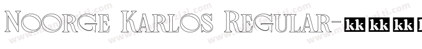 Noorge Karlos Regular字体转换